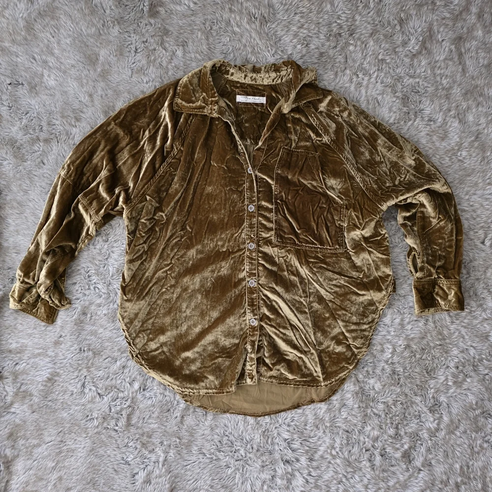 Free People We The‎ Free Night Skies Velvet Top Gold